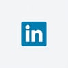 linkedin logo on clear background